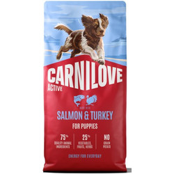 Carnilove Active Puppies Grain Free with Salmon & Turkey 1.5kg