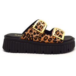 Ragazza Γυναικεία Σανδάλια Suede Καφέ Μαύρα 01250