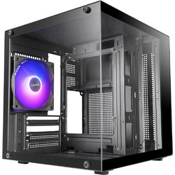 Mars Gaming MC-Cube Black Gaming Micro Tower Κουτί Υπολογιστή RGB με Πλαϊνό Παράθυρο