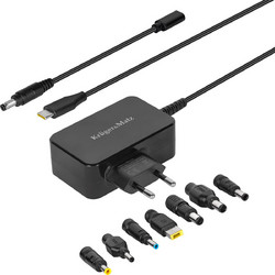 Kruger & Matz KM1450-65 USB-C Φορτιστής Laptop 65W 20V 3.25A με Αποσπώμενο Καλώδιο Τροφοδοσίας και Σετ Βυσμάτων