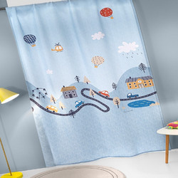 Guy Laroche Παιδική Κουρτίνα με Τρέσα 150x270 Roadtrip Light Blue