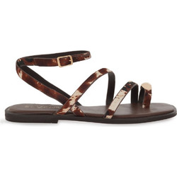 Seven Γυναικεία Σανδάλια Suede Καφέ W419A2301-0W1