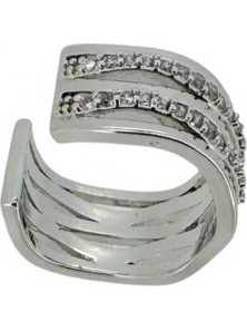 RO Accessories Γυναικείο Σκουλαρίκι Cuff Ασημί EC200