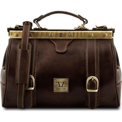 Tuscany Leather Mona Lisa Ιατρική Τσάντα Δερμάτινη Σκούρο Καφέ