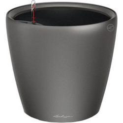 Lechuza Classico 28 Ls Premium Αυτοποτιζόμενη Γλάστρα Εσωτερικού Χώρου Στρογγυλή Πλαστική Ανθρακί 28.5x26cm 16043