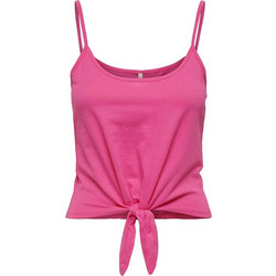 Only Γυναικείο Καλοκαιρινό Crop Top Βαμβακερό Φούξια 15257464