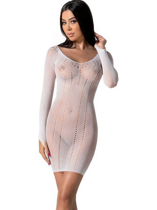 Passion Sexy Φόρεμα Διχτυωτό Λευκό BS101