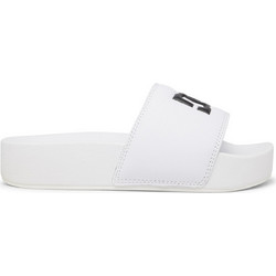 DC Γυναικείες Παντόφλες Καλοκαιρινές Flatforms Ανατομικές Κολυμβητηρίου Λευκές ADJL100047-WHB