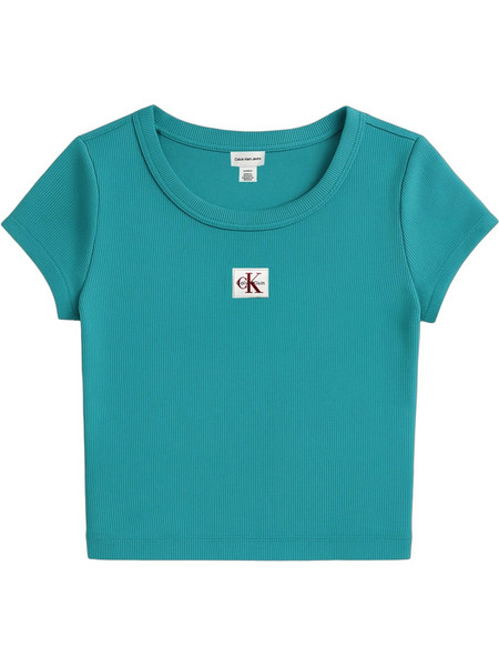 Calvin Klein Γυναικείο Καλοκαιρινό Crop Top Ριπ Βεραμάν LV047C200G-XEG