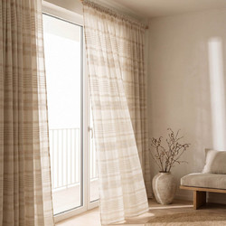 Premier Κουρτίνα Παραθύρου με Τρέσα 140x270 Aria 20.00.12366 Beige