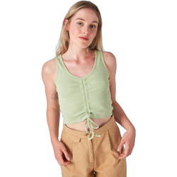 24colours Γυναικείο Καλοκαιρινό Crop Top Βαμβακερό Πράσινο Mint 11673