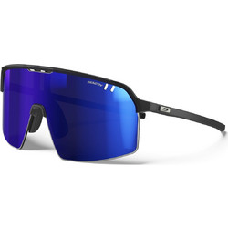 Julbo INTESITY 590 Ανδρικά Γυαλιά Ηλίου Μάσκα Κοκάλινα Μαύρα με Μπλε Φακό