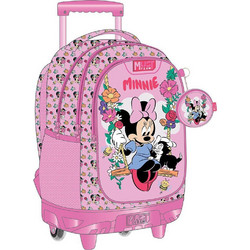 Must Minnie Mouse Flowers Σχολική Τσάντα Τρόλεϊ Δημοτικού Ροζ 565975