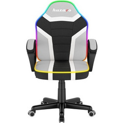 Huzaro Ranger 1.0 Καρέκλα Gaming Δερματίνης με RGB Μαύρη Γκρι