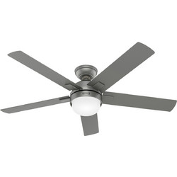 Hunter Zeal 51778 Ανεμιστήρας Οροφής 132cm 45W με Φως & Τηλεχειριστήριο Γκρι