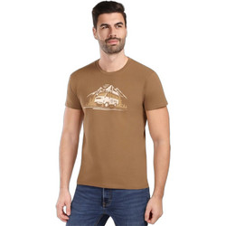 Kilpi Spacer-M Brown Cotton Comfort Ανδρικό Αθλητικό T-Shirt Καφέ ZM0305KI-BRN