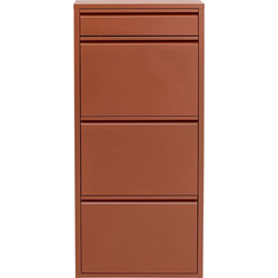 Kare Design Παπουτσοθήκη Μεταλλική Caruso 3 Καφέ M50xΠ15xΥ115cm KA-71078