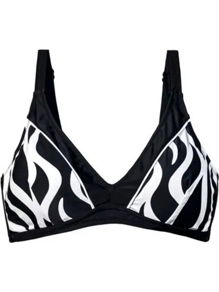 Solano Bikini Top Τριγωνάκι Μαύρο Λευκό 1513F