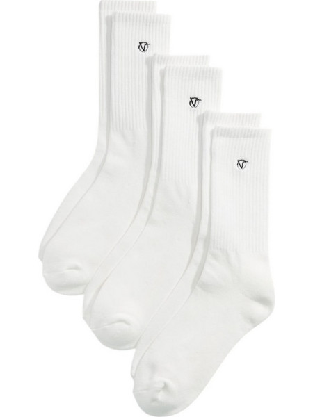 Vans Ανδρικές Κάλτσες Ψηλές Λευκές 3Pack VN00101ZWHT