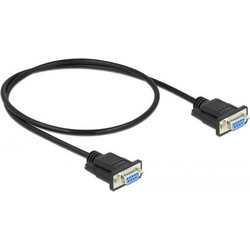 DeLOCK 86604 Καλώδιο RS-232 DB9 Female to RS-232 DB9 Female 10m Black