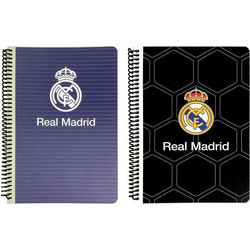 Back Me UP Real Madrid Σπιράλ Τετράδιο Ριγέ B5 70 Φύλλων 2 Θεμάτων Διάφορα Σχέδια 381-00402