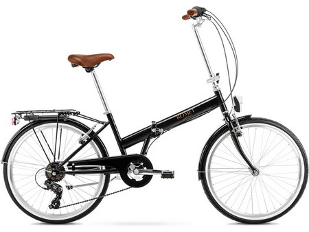 Romet Jubilat Eco Σπαστό Ηλεκτρικό Ποδήλατο Πόλης 24" με 6 Ταχύτητες Μαύρο