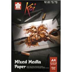 Sakura Koi Μπλοκ Σχεδίου A4 Mixed Media 290gr/m² 12 Φύλλα