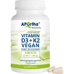 Aportha Vitamin D3 & K2 Vegan 120 Κάψουλες