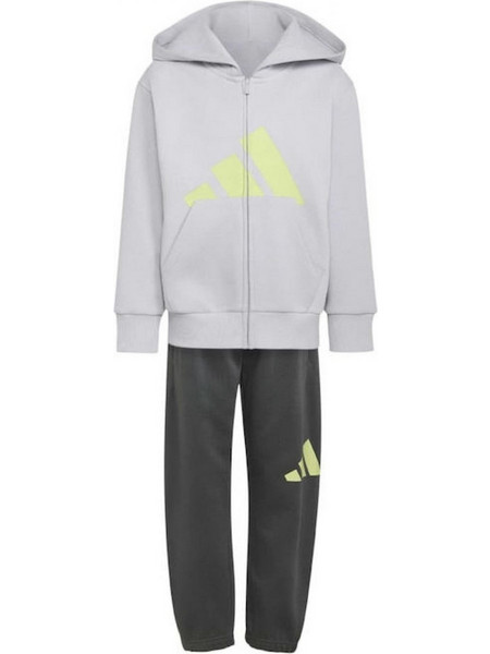 Adidas Παιδικό Σετ Φόρμας Γκρι Ανθρακί KS1808