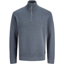 Jack & Jones Ανδρική Πλεκτή Μπλούζα με Φερμουάρ Μπλε 12259664