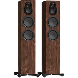 Monitor Audio Silver 300 8G Ζεύγος Ηχείων Hi-Fi Δαπέδου 200W 3 Δρόμων Walnut