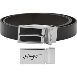 Hugo Boss Graym Ανδρική Ζώνη Δερμάτινη Μαύρη 50486652-002