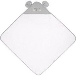 KikkaBoo Joyful Mice Βρεφικό Μπουρνούζι Κάπα Λευκό Γκρι 90x90cm