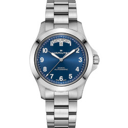 Hamilton Khaki Field King Day-Date Ανδρικό Ρολόι Αυτόματο με Ασημί Μεταλλικό Μπρασελέ H64475140