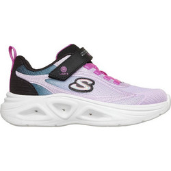 Skechers Παιδικά Sneakers με Φωτάκια Λιλά Μαύρα 303729LC-BKLV