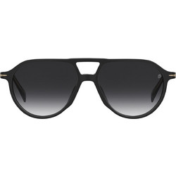 David Beckham DB1218S 807/9O Ανδρικά Γυαλιά Ηλίου Aviator Κοκάλινα Μαύρα με Μαύρο Φακό