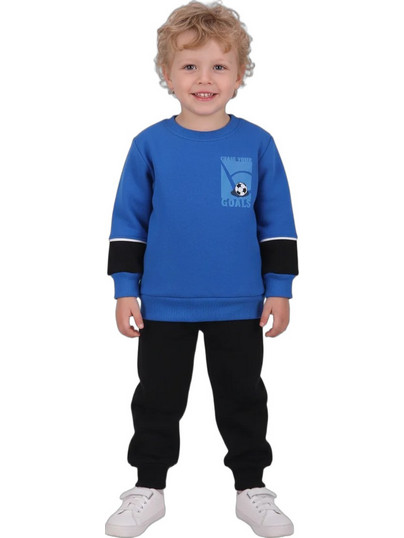 Joyce Παιδικό Σετ Φόρμας Royal Blue Μαύρο 2662121