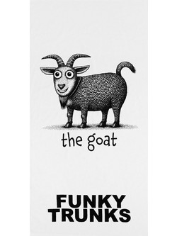 Funky Trunks The Goat Πετσέτα Θαλάσσης Λευκή 80x160cm FT9072419