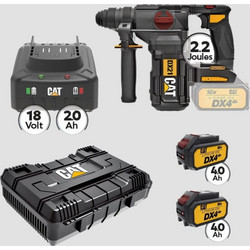 CAT DX21B Combo-33 Περιστροφικό Σκαπτικό Πιστολέτο Μπαταρίας 18V 2x4Ah