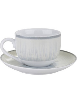 Oriana Ferelli Φλιτζάνι Πορσελάνης Λευκό Γκρι 220ml PR24336BL09