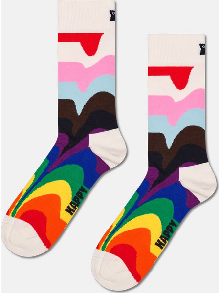 Happy Socks Pride Liquid Fleece Ανδρικές Κάλτσες Ψηλές με Σχέδια Πολύχρωμες P004524
