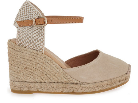 Gaimo Καλοκαιρινές Γυναικείες Πλατφόρμες Εσπαντρίγες Κλειστές Ψηλές Μπεζ W478H0037585