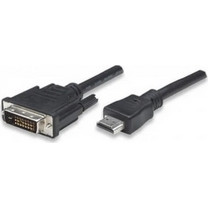 Techly Καλώδιο HDMI Male to DVI-D Male 1.8m Black ICOC-HDMI-D-018