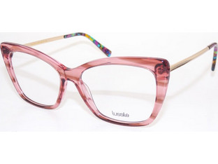 Lussile LS32348 LN04 Γυναικείος Σκελετός Γυαλιών Οράσεως Κοκάλινος Μεταλλικός Χρυσός Ροζ