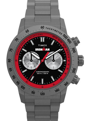 Timex Ironman Challenger Ανδρικό Ρολόι Χρονογράφος με Γκρι Μεταλλικό Μπρασελέ TW2Y02000