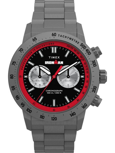 Timex Ironman Challenger Ανδρικό Ρολόι Χρονογράφος με Γκρι Μεταλλικό Μπρασελέ TW2Y02000