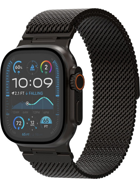 Decoded Milanaise Traction Λουράκι Μεταλλικό Black (Apple Watch 44 / 45 / 46 / 49mm)