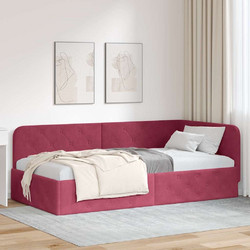 vidaXL Κρεβάτι Μονό Υφασμάτινο με Τάβλες 100x200cm 42016547
