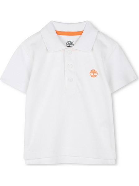 Timberland Παιδικό Polo Κοντομάνικο Λευκό Πορτοκαλί T60508