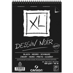 Canson XL Μπλοκ Σχεδίου A5 150gr/m² 40 Μαύρα Φύλλα